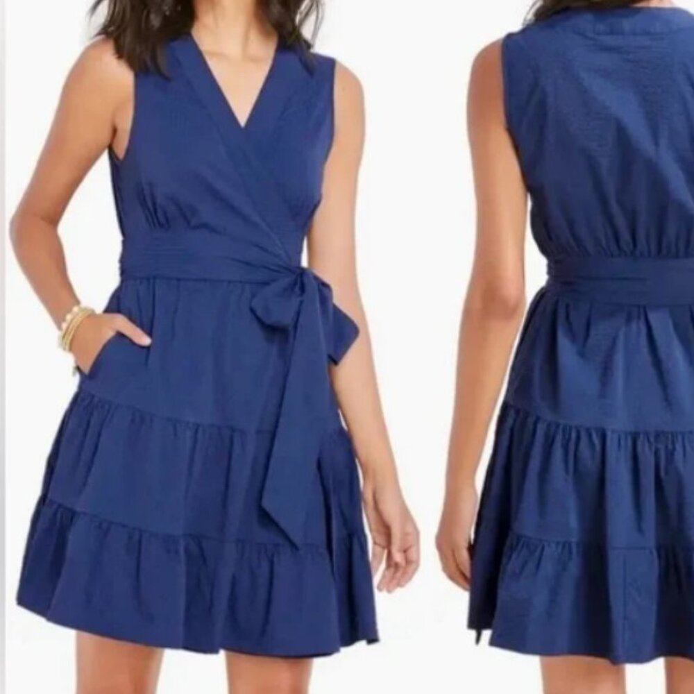Vineyard Vines Harbor Wrap Navy Blue Dress Women's Size Small - Picture 15 of 15